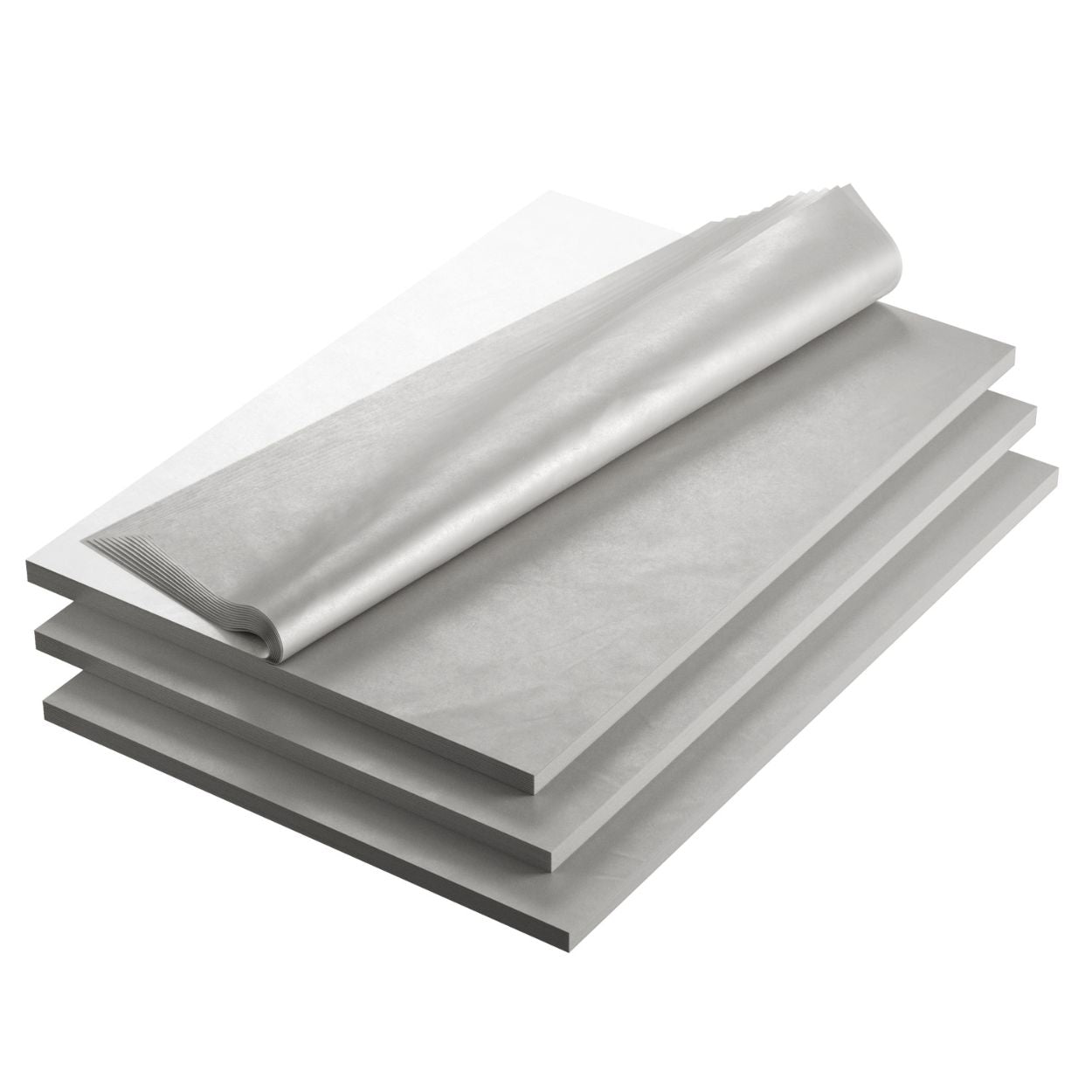 Metallic Silver Tissue Paper, 20x30, Bulk 200 Sheet Pack