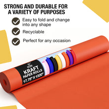 Load image into Gallery viewer, 17.75 In. x 110 Ft. Orange Kraft Paper Roll | 2 Pack