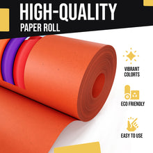 Load image into Gallery viewer, 17.75 In. x 110 Ft. Orange Kraft Paper Roll | 2 Pack