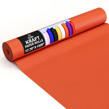 Load image into Gallery viewer, 17.75 In. x 110 Ft. Orange Kraft Paper Roll | 2 Pack