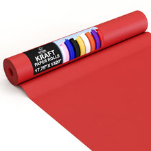 Load image into Gallery viewer, 17.75 In. x 110 Ft. Red Kraft Paper Roll | 2 Pack