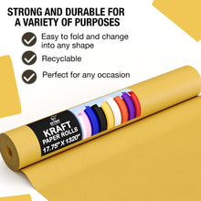 Load image into Gallery viewer, 17.75 In. x 110 Ft. Yellow Kraft Paper Roll | 2 Pack