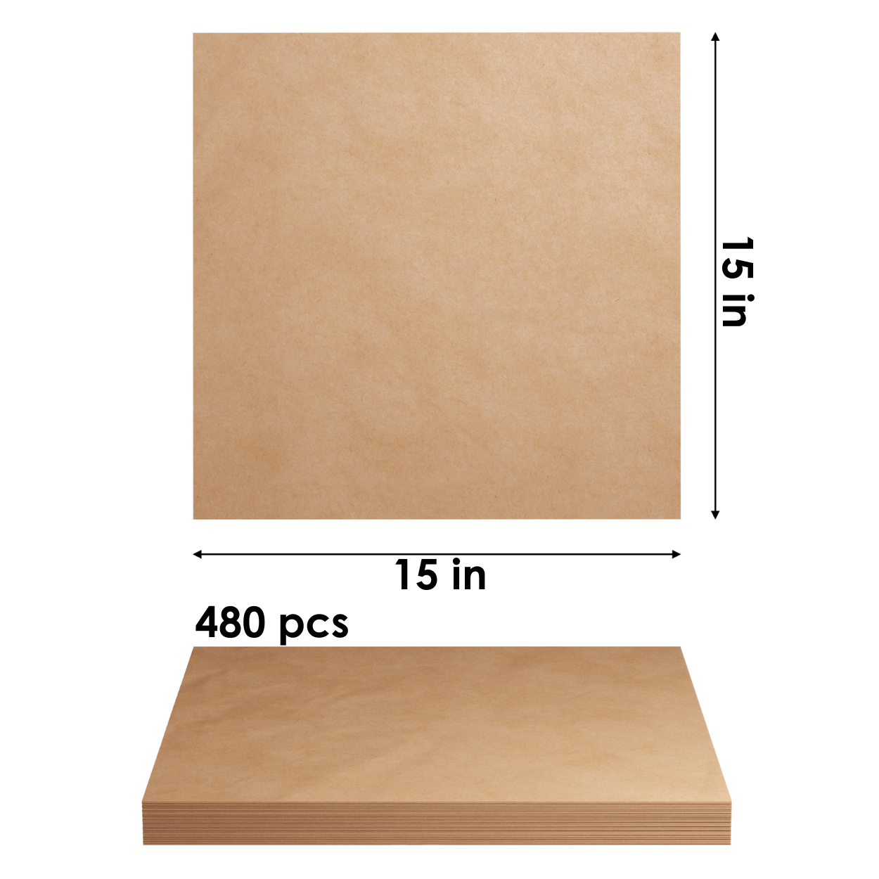 15 x 20 Heavy Duty Dry Wax Paper - 1800/Case