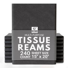Load image into Gallery viewer, Black Tissue Paper - 15x20 - 240 Sheets - Giftique Wholesale
