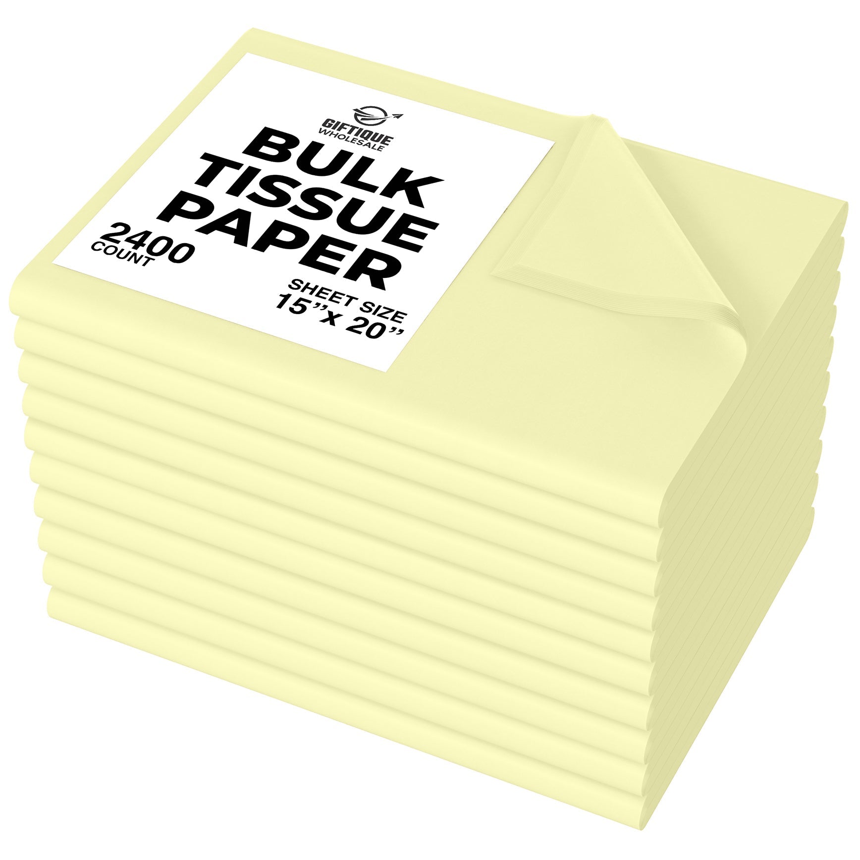 Ivory Tissue Paper 15x20 inch Case Qty. (2400 Sheets)