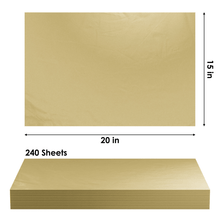 Load image into Gallery viewer, Gold Tissue Paper - 15x20 - 240 Sheets - Giftique Wholesale