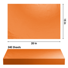 Load image into Gallery viewer, Orange Tissue Paper - 15x20 - 240 Sheets - Giftique Wholesale