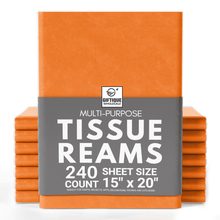 Load image into Gallery viewer, Orange Tissue Paper - 15x20 - 240 Sheets - Giftique Wholesale