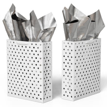 Load image into Gallery viewer, Silver Foil Gift Wrapping Sheets