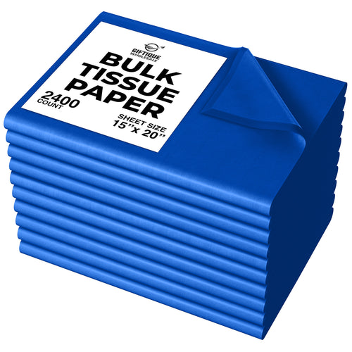 Brilliant Blue Bulk Tissue Paper 15 Inch x 20 Inch - 100 Sheets
