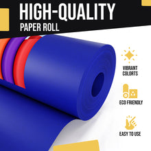 Load image into Gallery viewer, 8 Pack of - Assorted Color Kraft Paper Rolls 17.75 in. x 110 ft.
