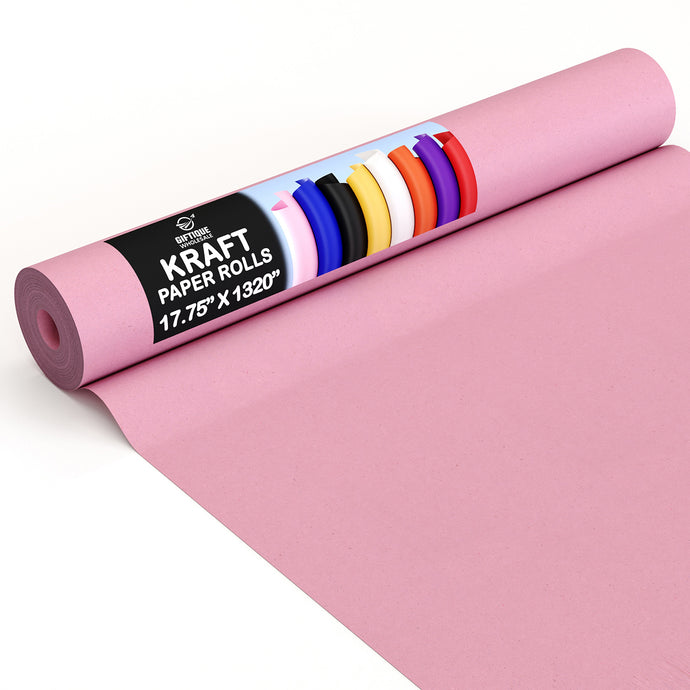 2 Pack of - Pink Kraft Paper Roll 17.75 in. x 110 ft.