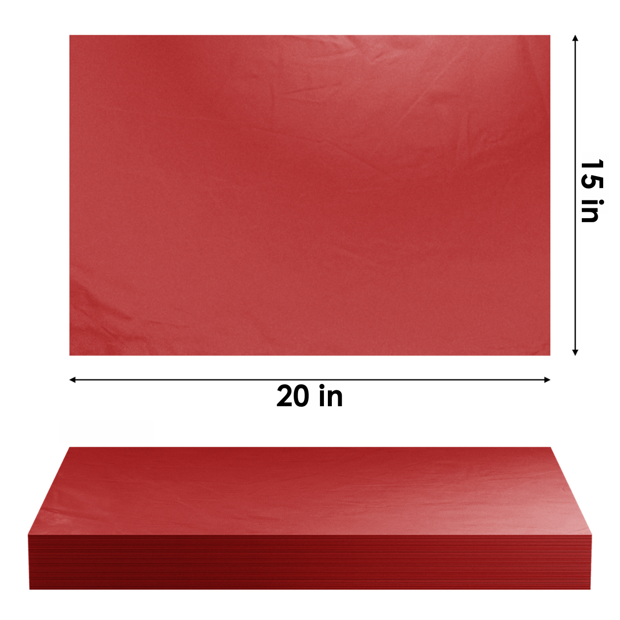  480 Sheets Bulk Red Tissue Paper - 20 x 30 Packing