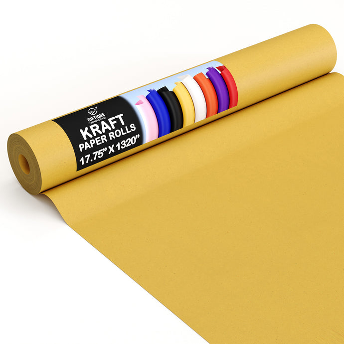 2 Pack of - Yellow Kraft Paper Roll 17.75 in. x 110 ft.