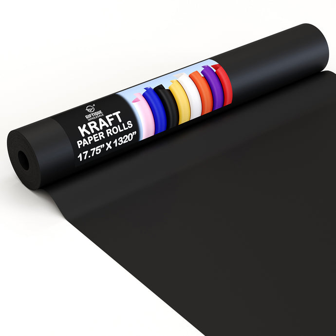 17.75 In. x 110 Ft. Black Kraft Paper Roll | 2 Pack