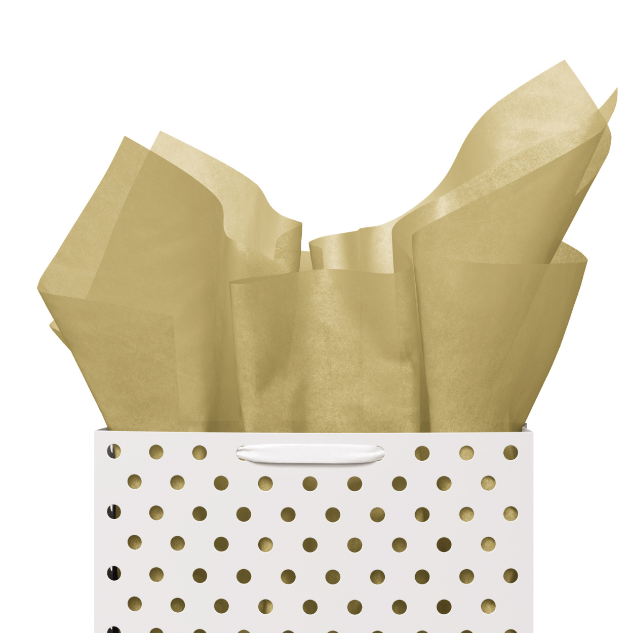 Gold Gift Bags with Tissue Paper (5.45 x 7.8 x 2.45 in, 20 Pack