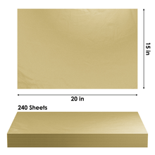 Load image into Gallery viewer, Gold Tissue Paper - 15x20 - 240 Sheets - Giftique Wholesale
