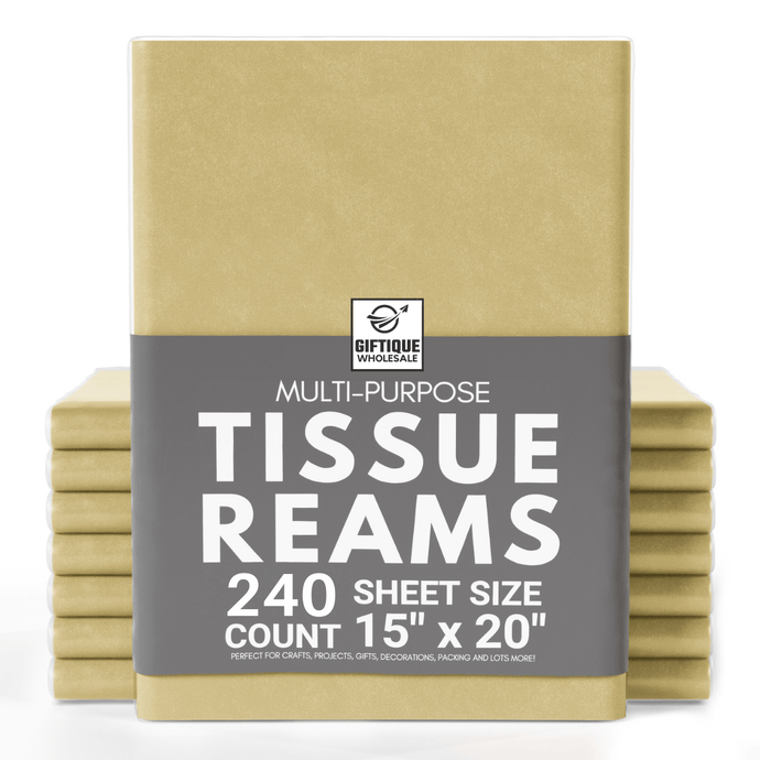 Tissue Paper Sheets - 20 x 30, Metallic Gold S-9831GOLD - Uline