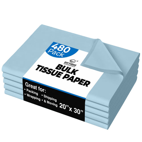Turquoise Polka Dots Tissue Paper, 20x30, Bulk 240 Sheet Pack