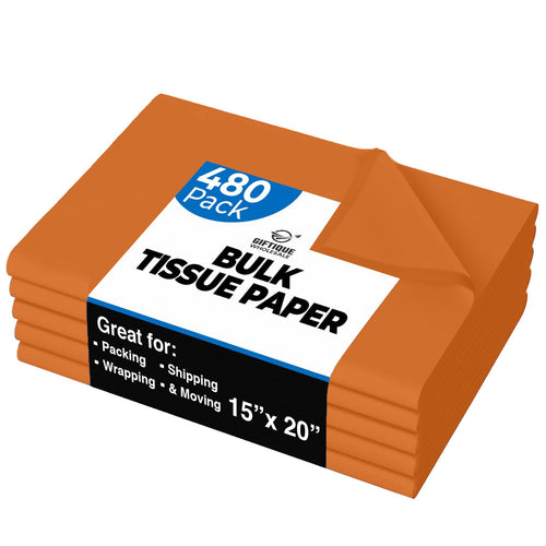 Orange Tissue Paper - 15x20 - Giftique Wholesale