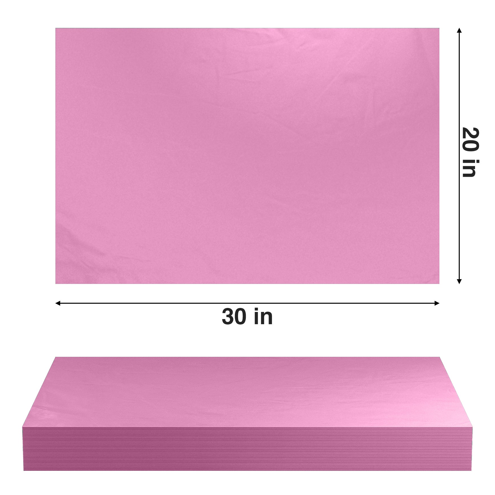 Pink Paper Sturdy Wholesale Pink Tissue Paper in Bulk - 20x30 inch - 480 Sheets