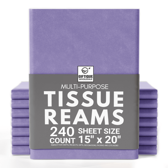 Purple Tissue Paper - 15x20 - 240 Sheets - Giftique Wholesale