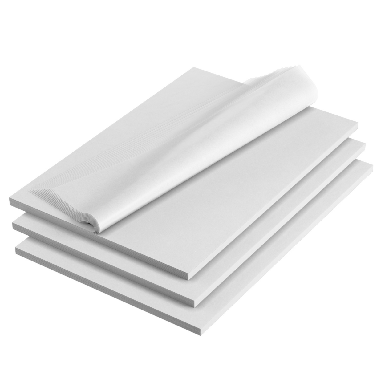 White One-Sided SatinWrap Pearlesence Tissue Paper - 20 x 30 - 200 Sheets  per Package